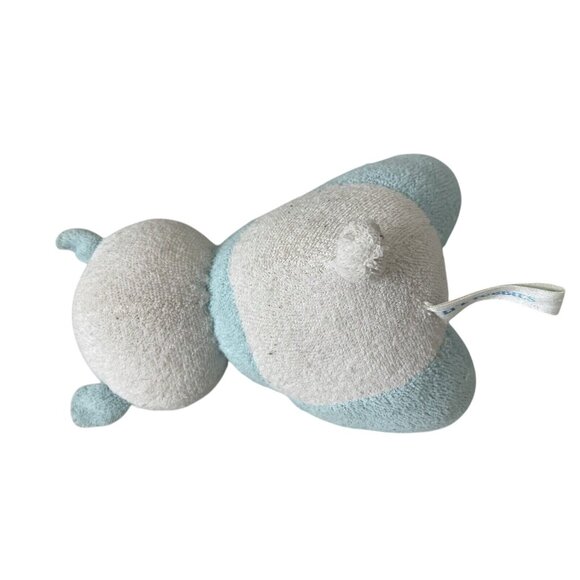 Vintage Russ Berrie Lil Tubbies Blue Teddy Bear Plush Baby Rattle Pink Checkered - Picture 3 of 8